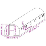 Greenhouse Replacement Cover 300x900x200 cm Green 316432