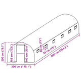 Greenhouse Replacement Cover 300x900x200 cm Green 316432
