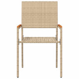 Garden Stacking Chairs 4 pcs Cream and Brown 54 x 56 x 90 cm 3403063