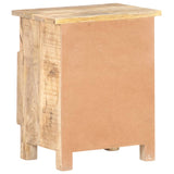 ZNTS Bedside Cabinet 40x30x50 cm Rough Mango Wood 320234