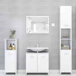 ZNTS Bathroom Cabinet High Gloss White 30x30x95 cm Engineered Wood 802594