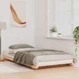 Bed Frame Brown 80 x 210 cm Solid Pine Wood 873100