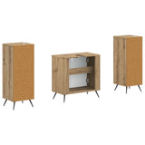 2 Piece Bathroom Cabinet Set BREDA Artisan Oak Engineered Wood 3418052