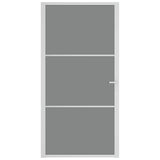 Interior Door 102.5x201.5 cm White ESG Glass and Aluminium 350587