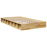 Bed Frame Oak Solid oak wood Single Bed Frame Rectangular 3324119
