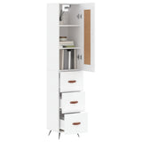 Highboard White 34.5x34x180 cm Engineered Wood 3200169