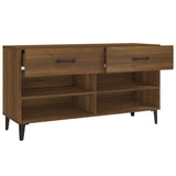 Shoe Cabinet Brown Oak 102x35x55 cm Engineered Wood 817572