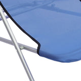Folding Beach Chairs 2 pcs Blue Textilene&Powder-coated Steel 360187