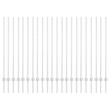 Embedded Fence Post 22 pcs Silver 180 cm Powder-Coated Steel 3335958