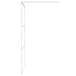 Walk-in Shower Wall White 115x195 cm Clear ESG Glass 152123