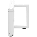 Coffee Table Legs T-Shaped 2 pcs White 70x25x cm Steel 4013017