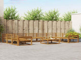 Outdoor Sofa Set 10 pcs Natural Solid Acacia Wood 3368192