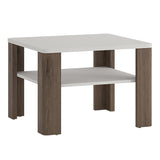 Toronto Coffee Table with shelf In White and Oak 4204644