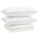 90% Goose Down Duvet Set FULDA 3 pcs 140 x 220 cm Summer White 3442324