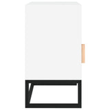 Bedside Cabinets 2 pcs White 40x30x55.5 cm Engineered Wood&Iron 352092