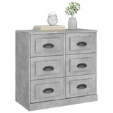 Sideboard Concrete Grey 70x35,5x67,5 cm Engineered Wood 816436