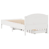 Bed Frame without Mattress White 90x200 cm Solid Wood Pine 3301846