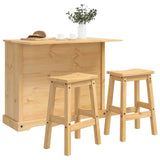 Kitchen Storage with Drawer 2 pcs Honey Wax Solid-Pine 3425402