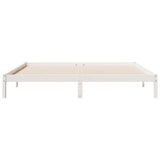 Extra Long Bed Frame without Mattress White 180x210 cm Solid Wood Pine 852411