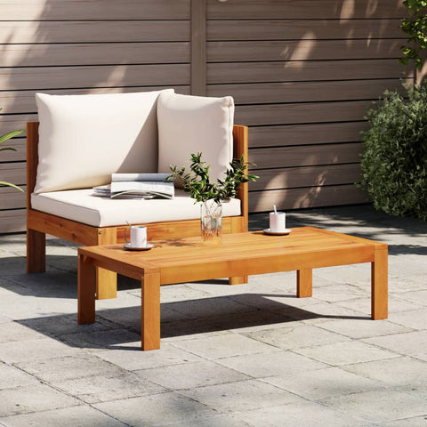 ZNTS 2 Piece Garden Sofa Set with Cushions Solid Wood Acacia 367626