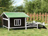 Dog Kennel Grey 159x120x88.5 cm Solid Wood Pine 172271