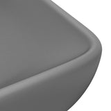Luxury Basin Rectangular Matt Dark Grey 71x38 cm Ceramic 146961