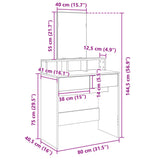 Dressing Table with Mirror White 80x41x144.5 cm 848171