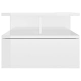 ZNTS Floating Nightstands 2 pcs High Gloss White 40x31x27 cm Engineered Wood 800418