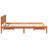 Bed Frame Brown 120 x 200 cm Solid Pine wood 872193