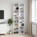 CD Cabinet 2 pcs White 33 x 23.5 x 175 cm Engineered Wood 8012643