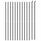 Wire Mesh Fence with flange Anthracite 2.2x25 m 154335