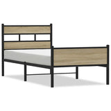 Bed Frame without Mattress Sonoma Oak 80x200 cm Engineered Wood 4017281