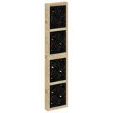 Room Divider 6 Panels Brown and Black Solid Wood Paulownia 358810