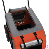 Pet Bike Trailer Orange and Black Oxford Fabric and Iron 93886