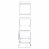 Flower Stand 94.5x25x89 cm White Iron 343120
