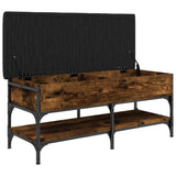 Shoe Bench Smoked Oak 102x42x45 cm Engineered Wood 835199