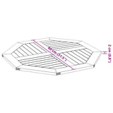 Table Top 80x80x2.2 cm Octagonal Solid Wood Acacia 4004262