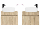 Wall-mounted Sink Vanity Sonoma Oak 49 x 44.5 x 66 cm 890614