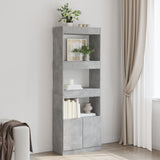 Highboard Concrete Grey 63x33x180 cm Engineered Wood 3309603