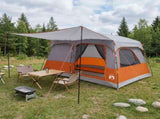 Family Tent Grey and Orange 320 x 210 x 180 cm Polyester 42028491