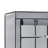 Wardrobe with Compartments and Rods Grey 150x45x175 cm Fabric 282456