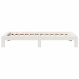 Bed Frame without Mattress White 90x190 cm Single Solid Wood Pine 855338