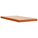 Bed Frame without Mattress Wax Brown 90x190 cm Single Solid Wood Pine 847157