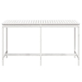 Garden Table White 203.5x90x110 cm Solid Wood Pine 824103