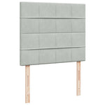 Box Spring Bed with Mattress Light Grey 120x190 cm Small Double Velvet 3290858