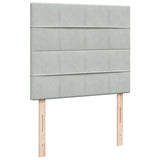 Box Spring Bed with Mattress Light Grey 120x190 cm Small Double Velvet 3290858