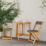Bistro Set with Cushion 3 pcs Oil Natural Solid Acacia Wood 4105508
