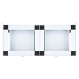 Double Washing Machine Pedestal with Drawers White 4009869