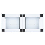 Double Washing Machine Pedestal with Drawers White 4009869