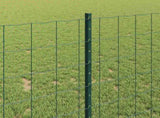 Euro Fence with Post 10 x 1 m PVC-Coated Steel Green Mesh 3335991